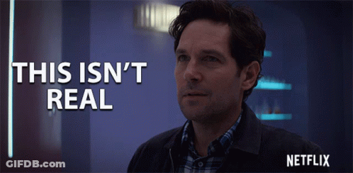 Netflix Ad Man Saying This Isn't Real GIF