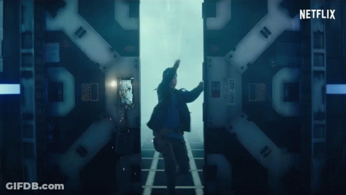 Netflix Ad Man Standing In Doorway GIF