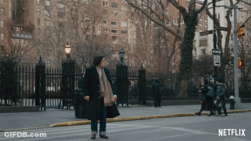 Netflix Ad Man Standing On Street GIF