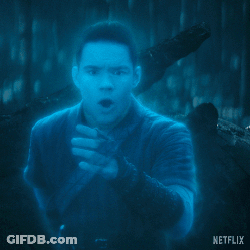 Netflix Ad Man With Ghostly Face Saying What Is Happening GIF