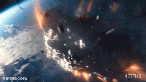 Netflix Ad Massive Explosion In Earth Atmosphere GIF