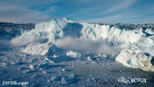 Netflix Ad Snowy Mountain GIF