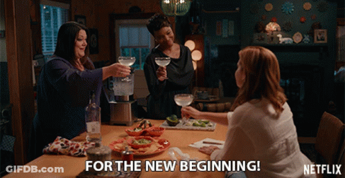 Netflix Ad Three Women Toasting With Drinks GIF