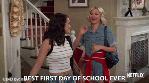 Netflix Ad Two Girls Walking In Living Room GIF