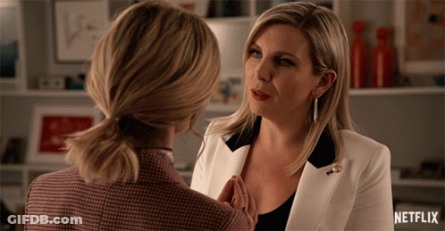 Netflix Ad Two Women Talking GIF