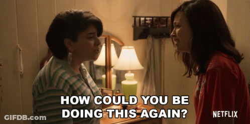 Netflix Ad Two Women Talking In Front Of Mirror GIF