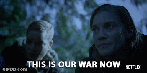 Netflix Ad Woman And Man This Is Our War Now GIF