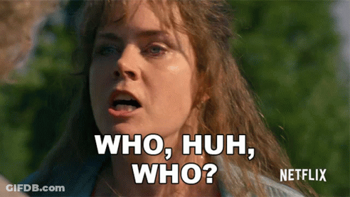 Netflix Ad Woman Asking Who GIF