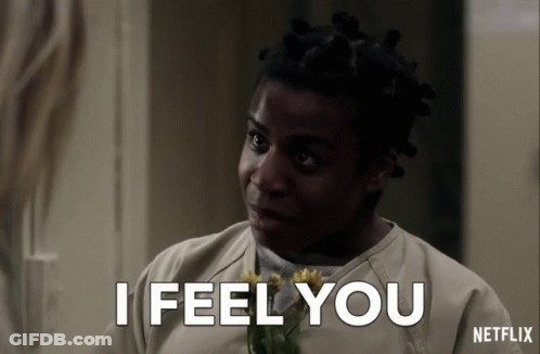 Netflix Ad Woman Holding Flower Saying I Feel You GIF