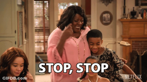 Netflix Ad Woman On Cell Phone Saying Stop Stop GIF