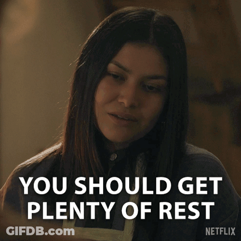 Netflix Ad Woman Saying Get Plenty Of Rest GIF