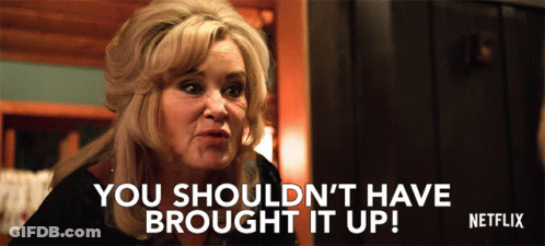 Netflix Ad Woman Saying You Shouldn't Have Brought It Up GIF