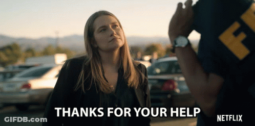 Netflix Ad Woman Talking To Man Saying Thanks For Your Help GIF