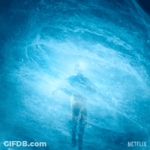 Netflix Advertisement Man In Blue Light GIF
