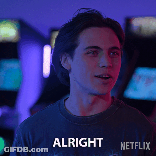 Netflix Arcade Ad Man Saying Alright GIF