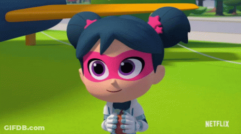 Netflix Cartoon Character Holding Bottle GIF