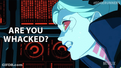 Netflix Edgerunners Blue Robot GIF
