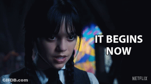 Netflix Girl With Braids Saying It Begins Now GIF