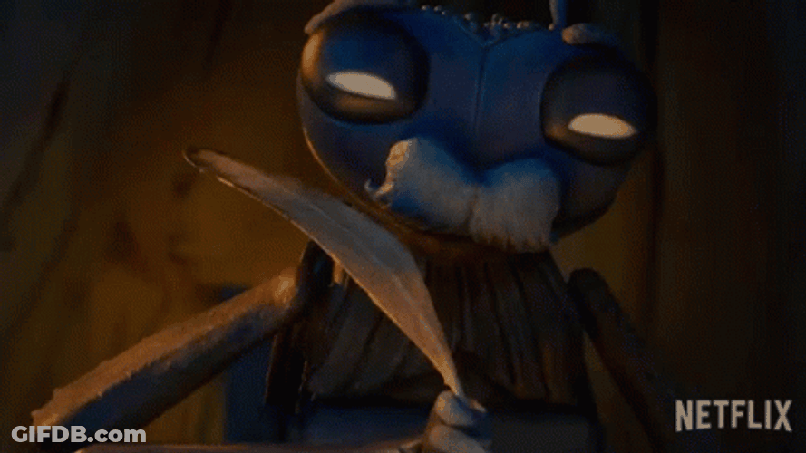 Netflix Guilllermo Del Toro's Pinocchio Sebastian Cricket Taking Notes GIF
