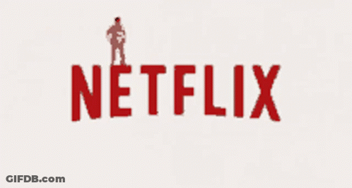 Netflix Logo With Man Standing On Top GIF