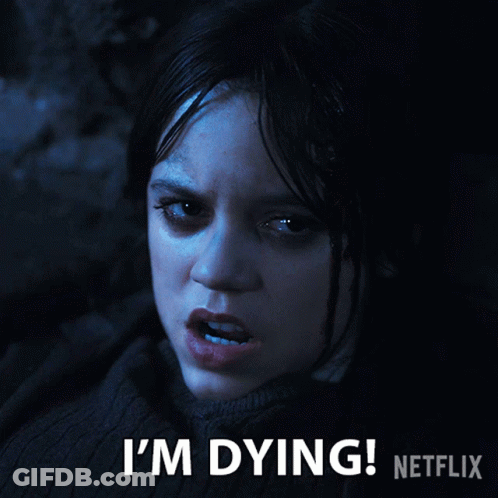 Netflix Poster Woman Saying I'm Dying GIF