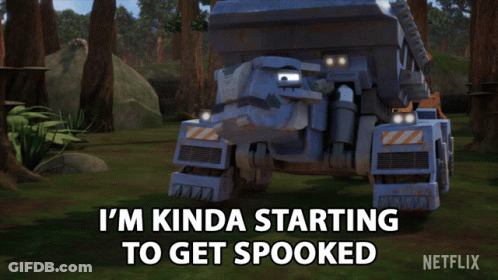 Netflix Robot Saying I'm Kinda Starting To Get Spooky GIF