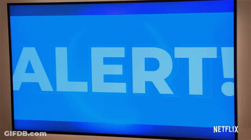 Netflix Screen Blue Alert Sign GIF