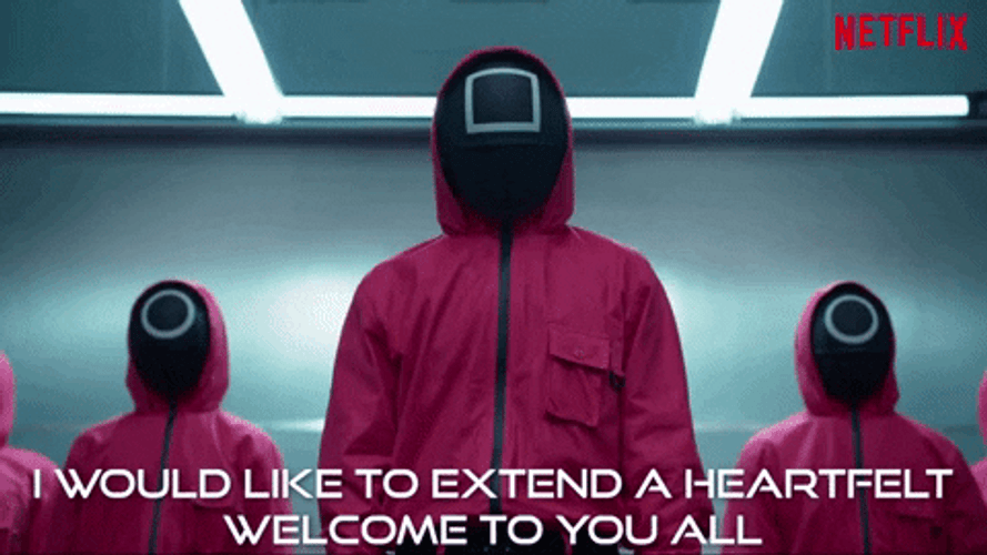 Netflix Squid Game Welcome Greeting Meme GIF