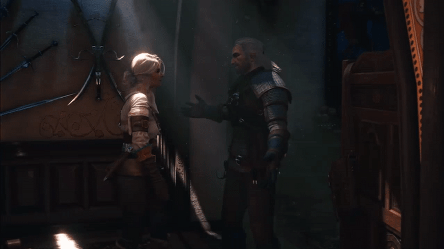 Netflix The Witcher Geralt Of Rivia And Ciri Hugging GIF