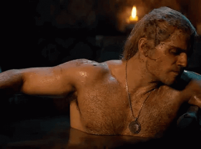 Netflix The Wither Gerald In Tub Drinking GIF