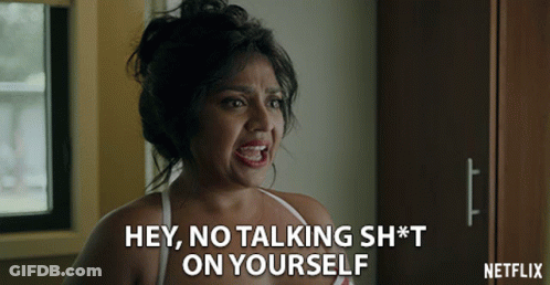 Netflix Woman Saying Hey No Talking Sh*t GIF