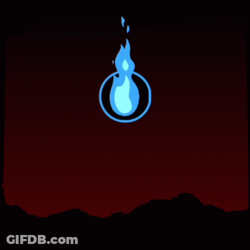 Nethercraft Logo With Blue Flame GIF