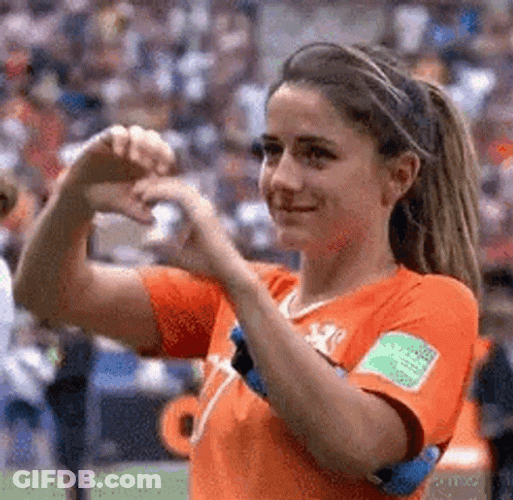Netherlands Daniëlle Van De Donk Heart Pose GIF