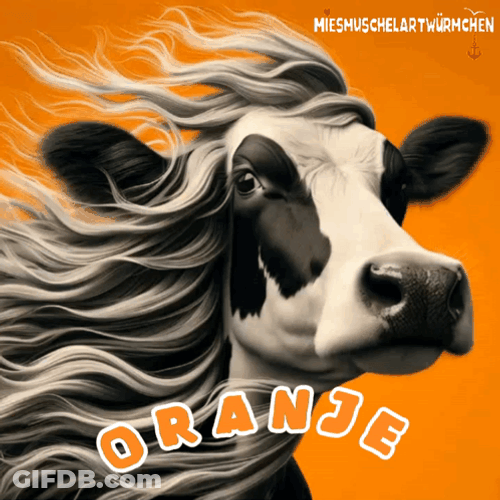 Netherlands Oranje Cow GIF