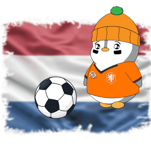 Netherlands Penguin Kick The Football GIF