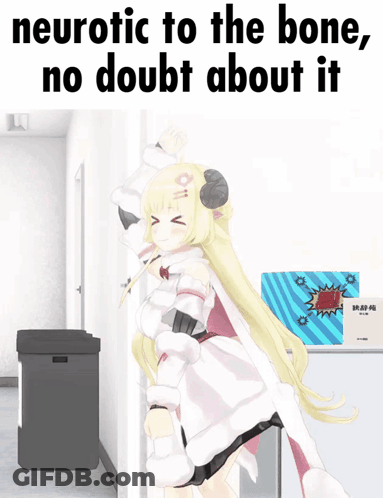 Neurotic Girl With Text GIF