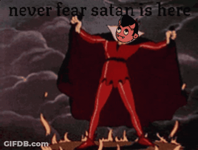 Never Fear Satan Is Here Gutterpunks GIF