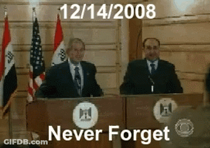 Never Forget Bush Shoe GIF