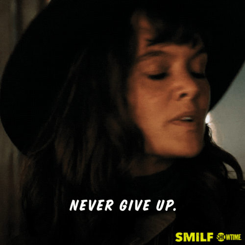 Never Give Up Fierce Woman GIF