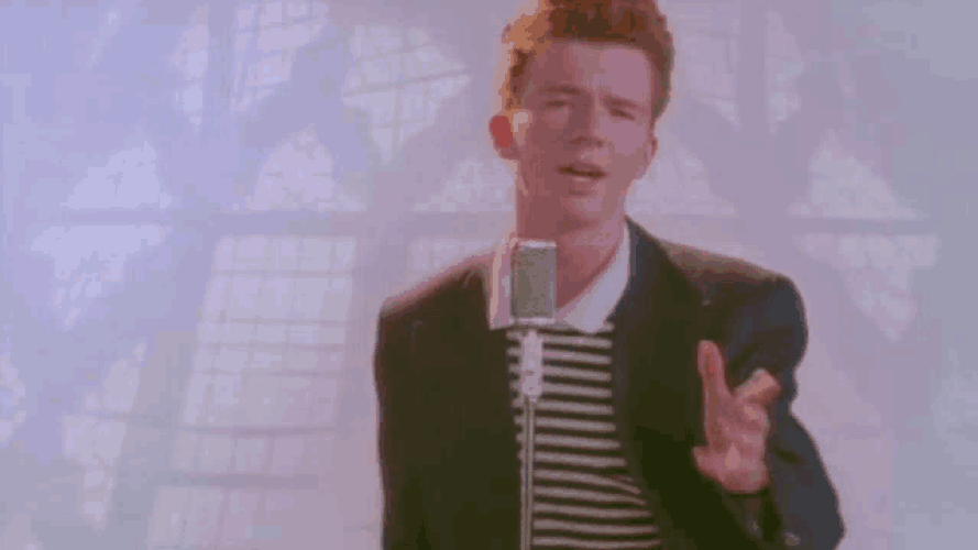 Never Gonna Give You Up Meme GIF