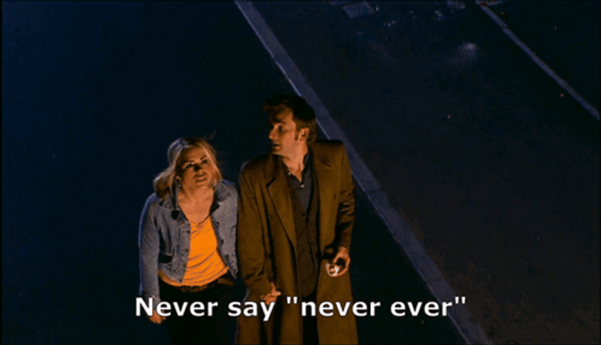 Never Say Never Rose Tyler David Tennant GIF