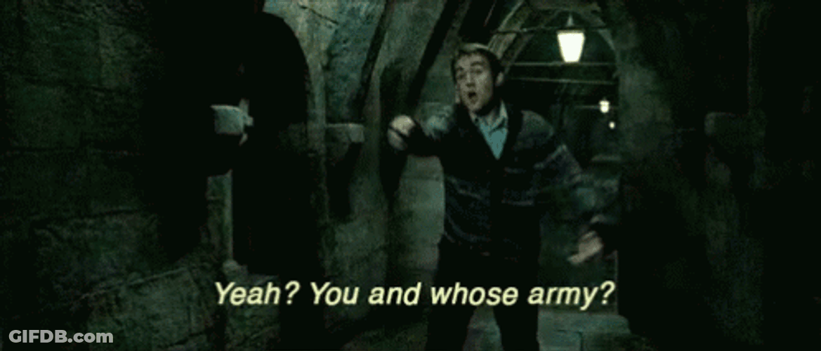 Neville Longbottom Yeah You And Whose Army GIF