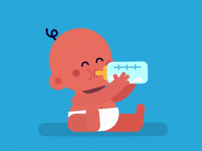 New Baby Drinking Milk GIF