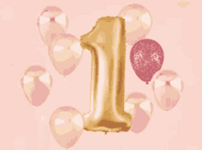 New Baby Girl First Birthday GIF