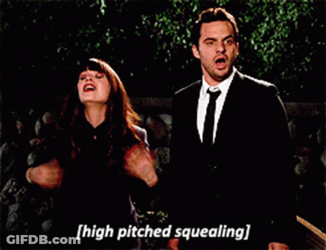 New Girl Cast High Pitched Squealing GIF