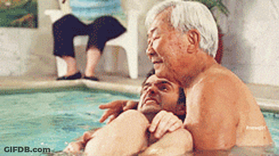New Girl Floating Relationship GIF