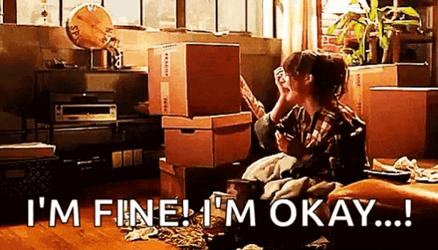 New Girl I'm Fine I'm Okey GIF