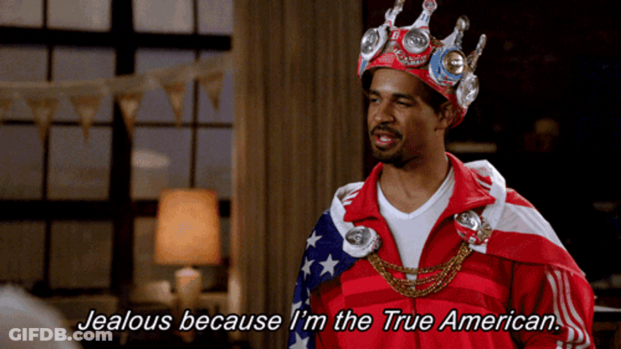 New Girl True American Character GIF