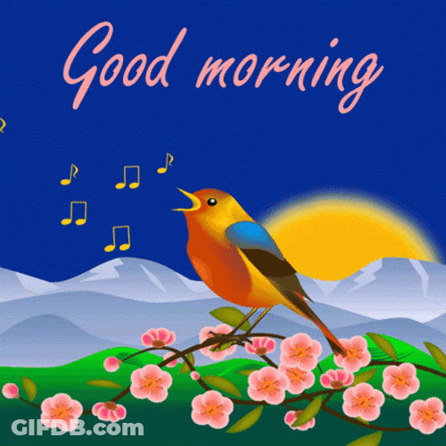 New Good Morning Bird Singing GIF