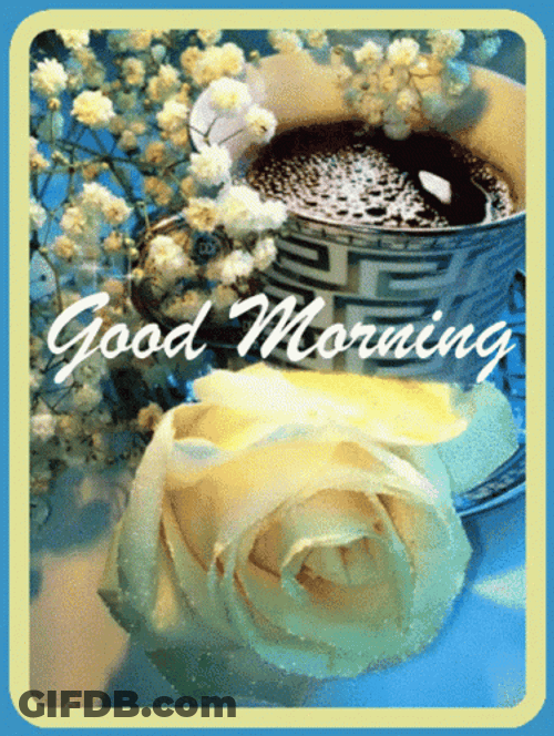 New Good Morning Black Hot Coffee GIF